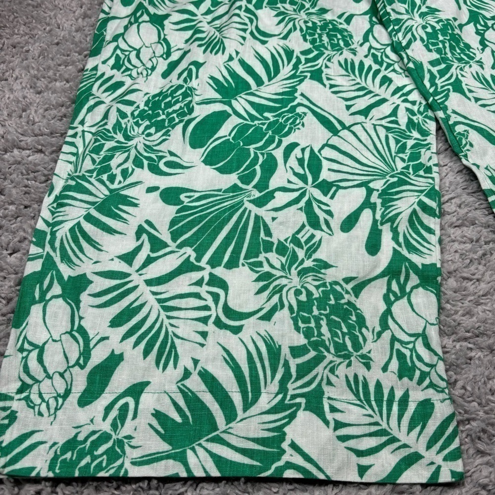 Nicole Miller Pants Womens Extra Large 100% Linen Wide Leg High Rise Beach Vaca - Picture 3 of 4